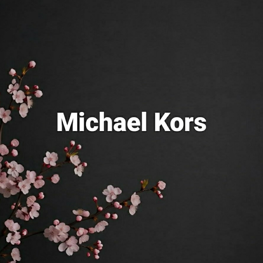 Michael Kors Black Graphic with Pink Blossom Accents